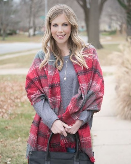 red and gray plaid pants